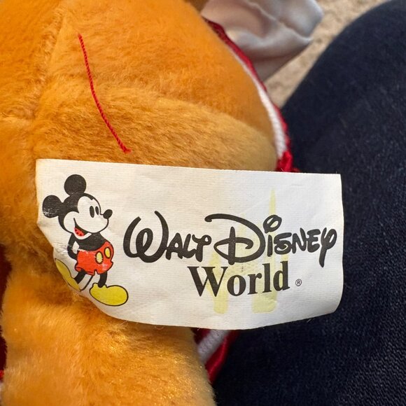 Walt Disney World 2003 Winnie The Pooh Baseball Plush Toy With Red Jacket & Hat - Picture 3 of 3